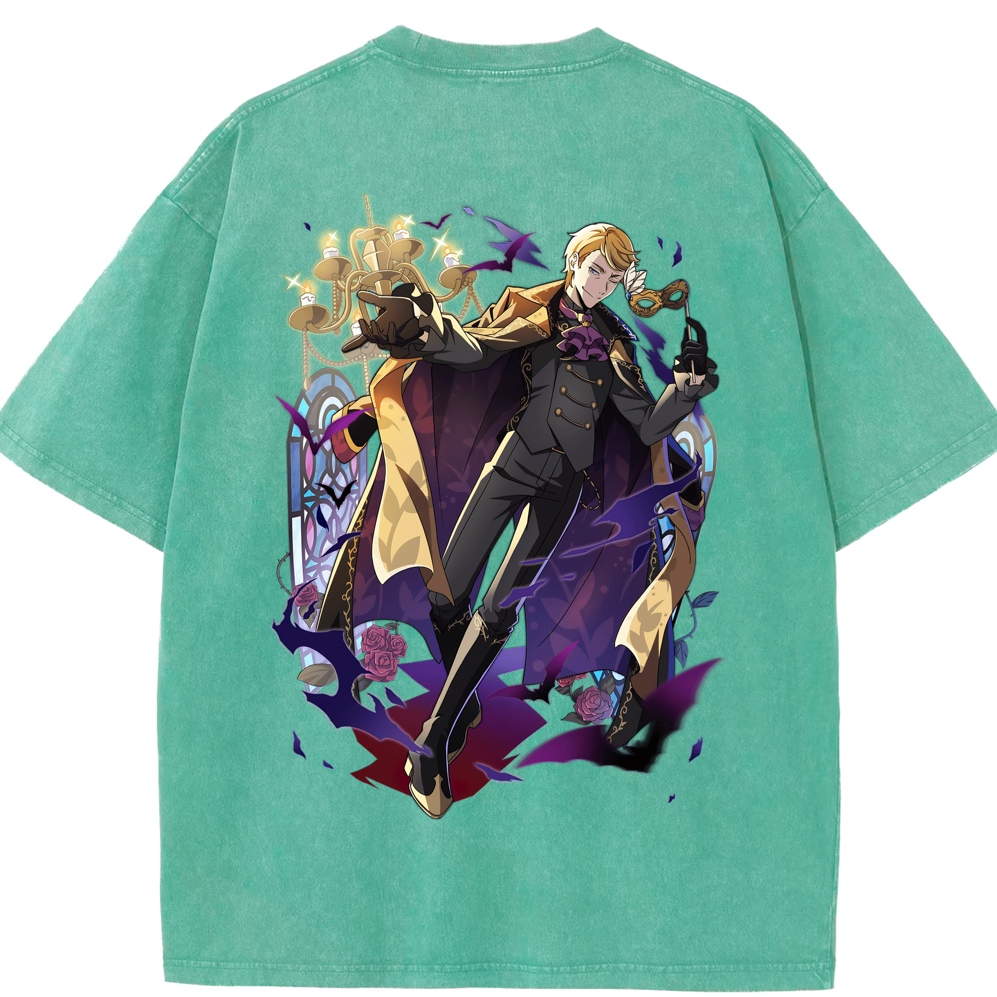 （画像用） 文豪ストレイドッグス Bungo Stray Dogs 綿100% ヴィンテージ風 半袖Tシャツ（背面プリント）